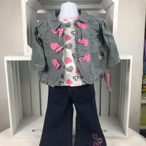 NWT.Girls 3 piece set